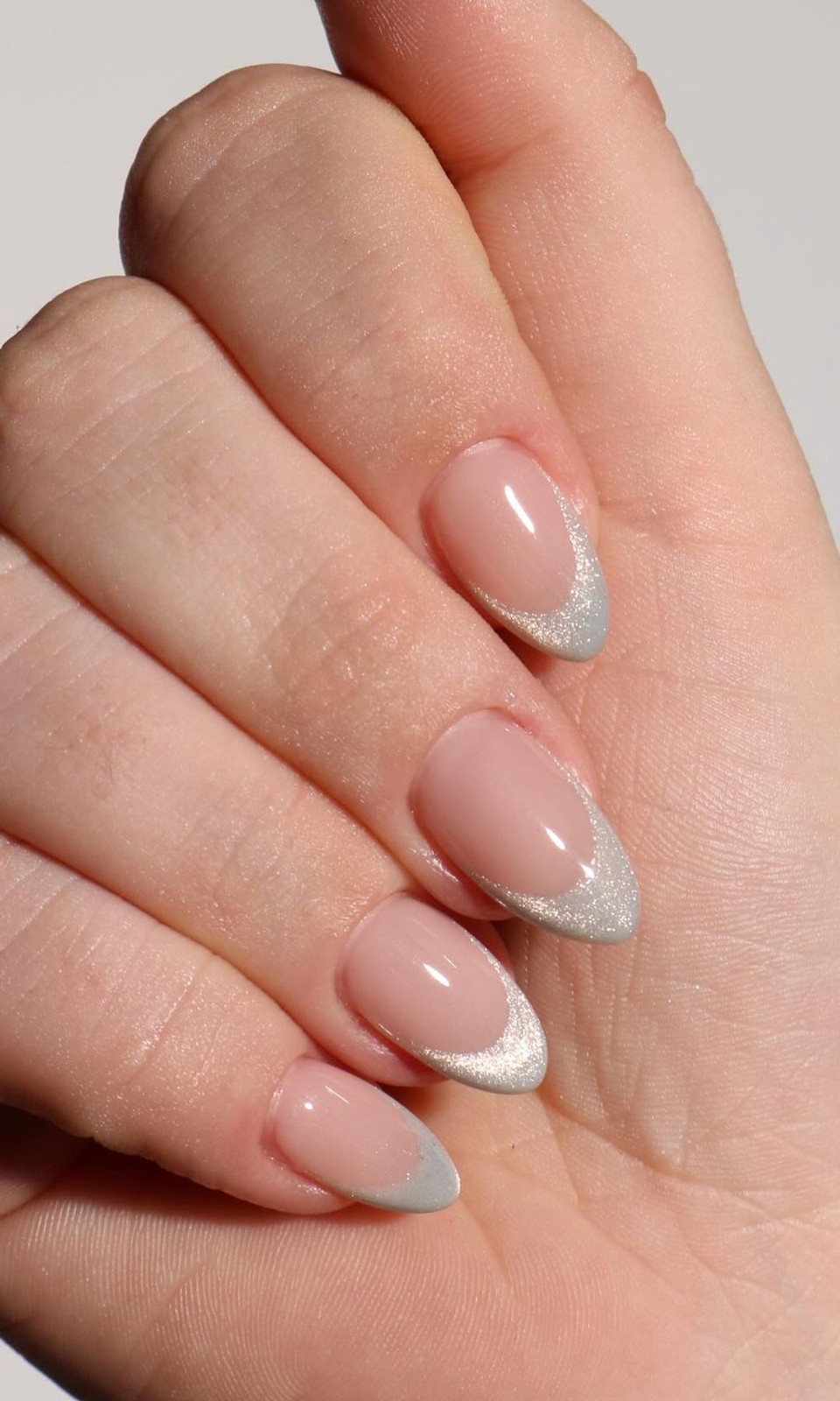 Glossy Glitter Visual Idea Glossy Glitter Visual Idea — Winter French Tip Nails 2027