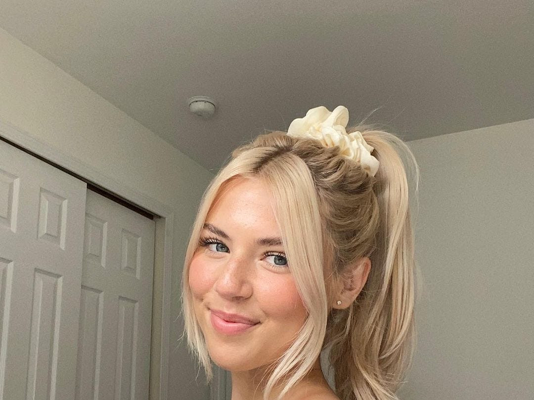 Blonde Ponytail With Scrunchie — Summer Ponytails 2027