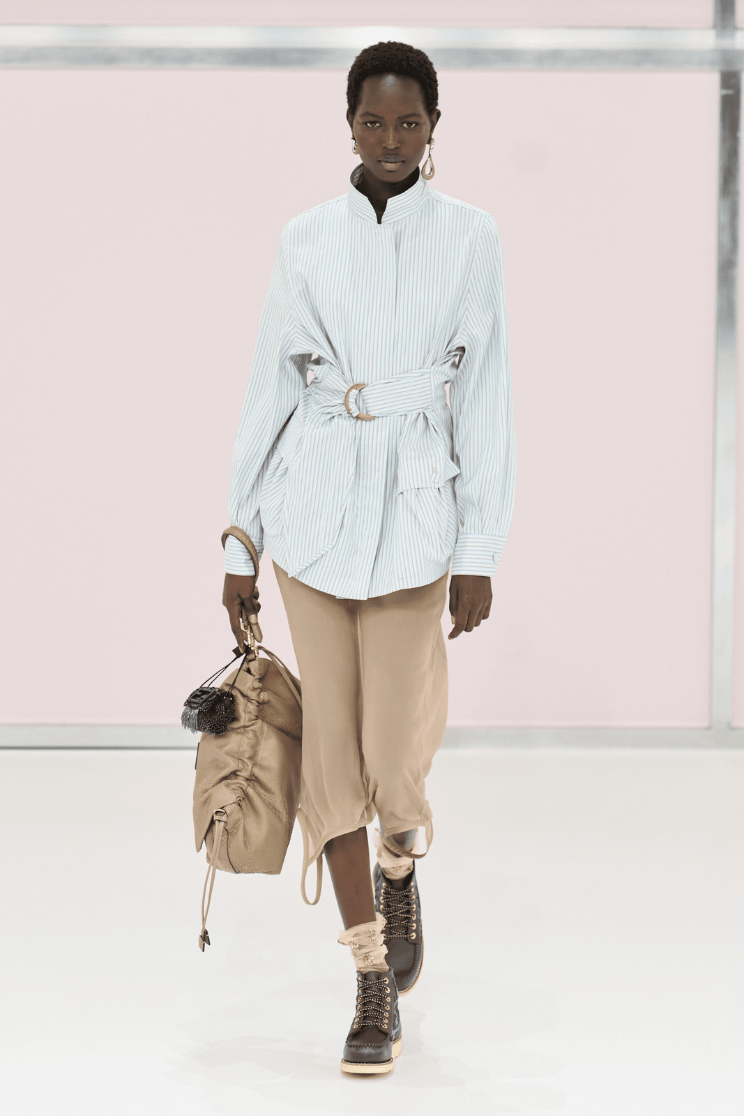 Striped Oversized Shirt Belted for Definition Striped Oversized Shirt Belted for Definition — Belt Outfits 2027