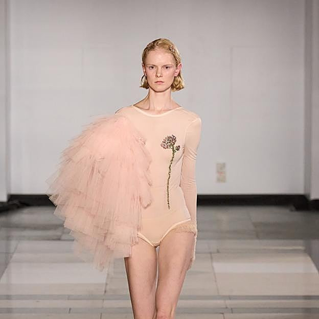 Sheer Bodysuit with Dramatic Tulle Shoulder Detail Sheer Bodysuit with Dramatic Tulle Shoulder Detail — Balletcore Outfits 2027