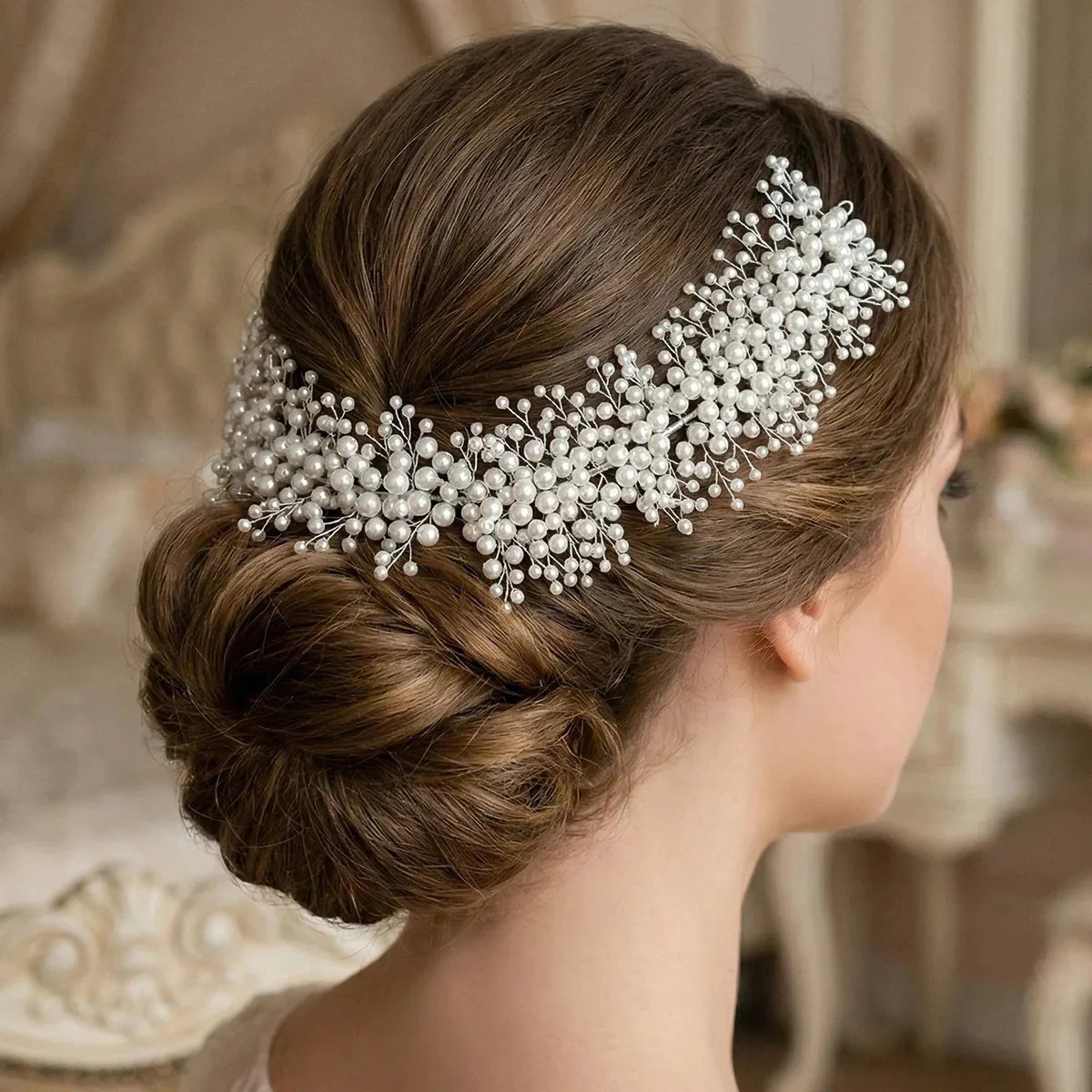 Intricate Updo With Pearl Hairpiece Intricate Updo With Pearl Hairpiece — Pearl Headband Hairstyles 2027