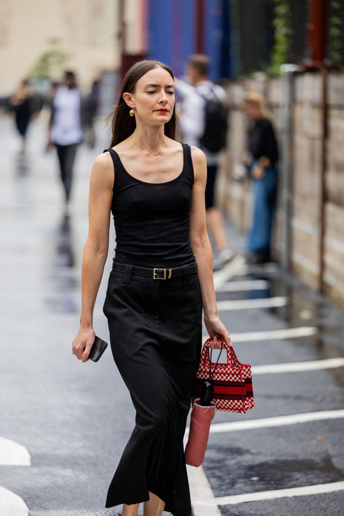 Ribbed Tank and Flowing Skirt: Minimalist Appeal Ribbed Tank and Flowing Skirt: Minimalist Appeal — Street Style Outfits 2027