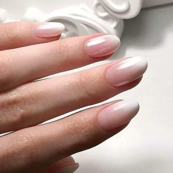 Shimmering Ombre Almond Nails Shimmering Ombre Almond Nails — Almond Nails 2027 for Short Nail Beds