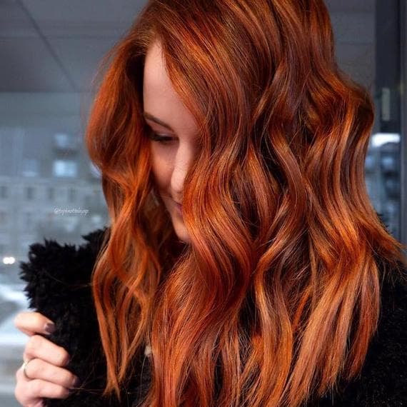 Red With Lighter Copper Balayage Collarbone, Close-Up Take Red With Lighter Copper Balayage Collarbone, Close-Up Take — Balayage on Red Hair 2027