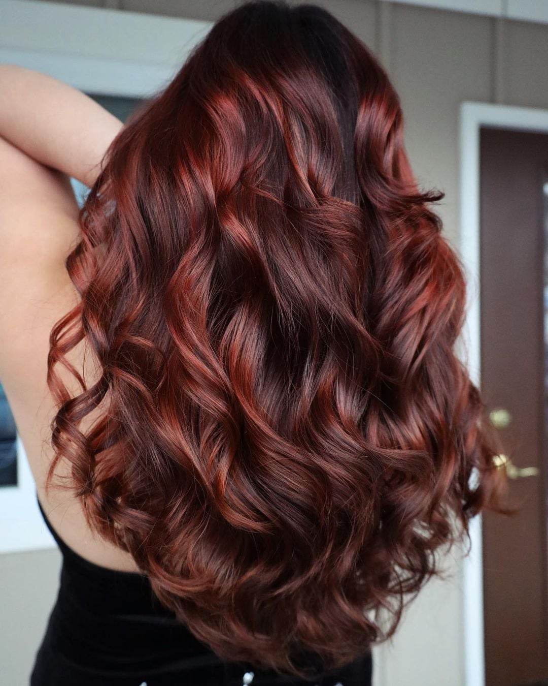 Deep Rich Red With Lighter Red Highlights Deep Rich Red With Lighter Red Highlights — Balayage on Red Hair 2027