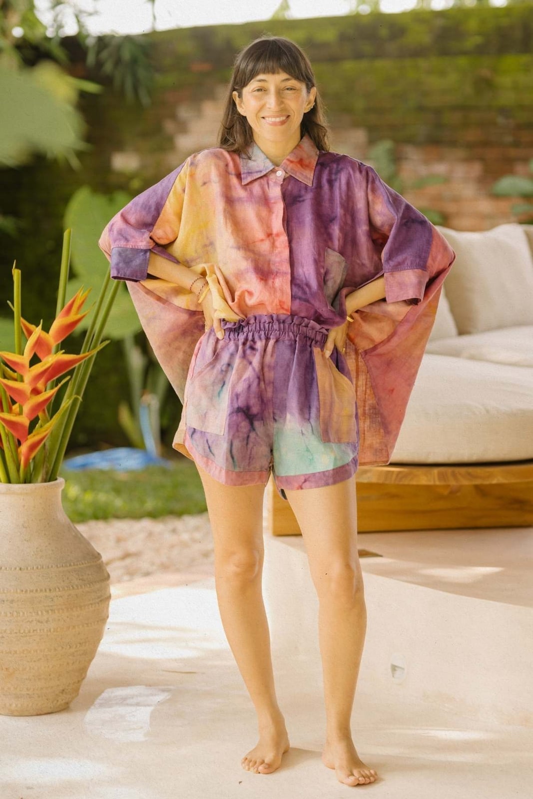 Tie-dye linen loungewear set for resort Tie-dye linen loungewear set for resort — Bali Outfits 2027