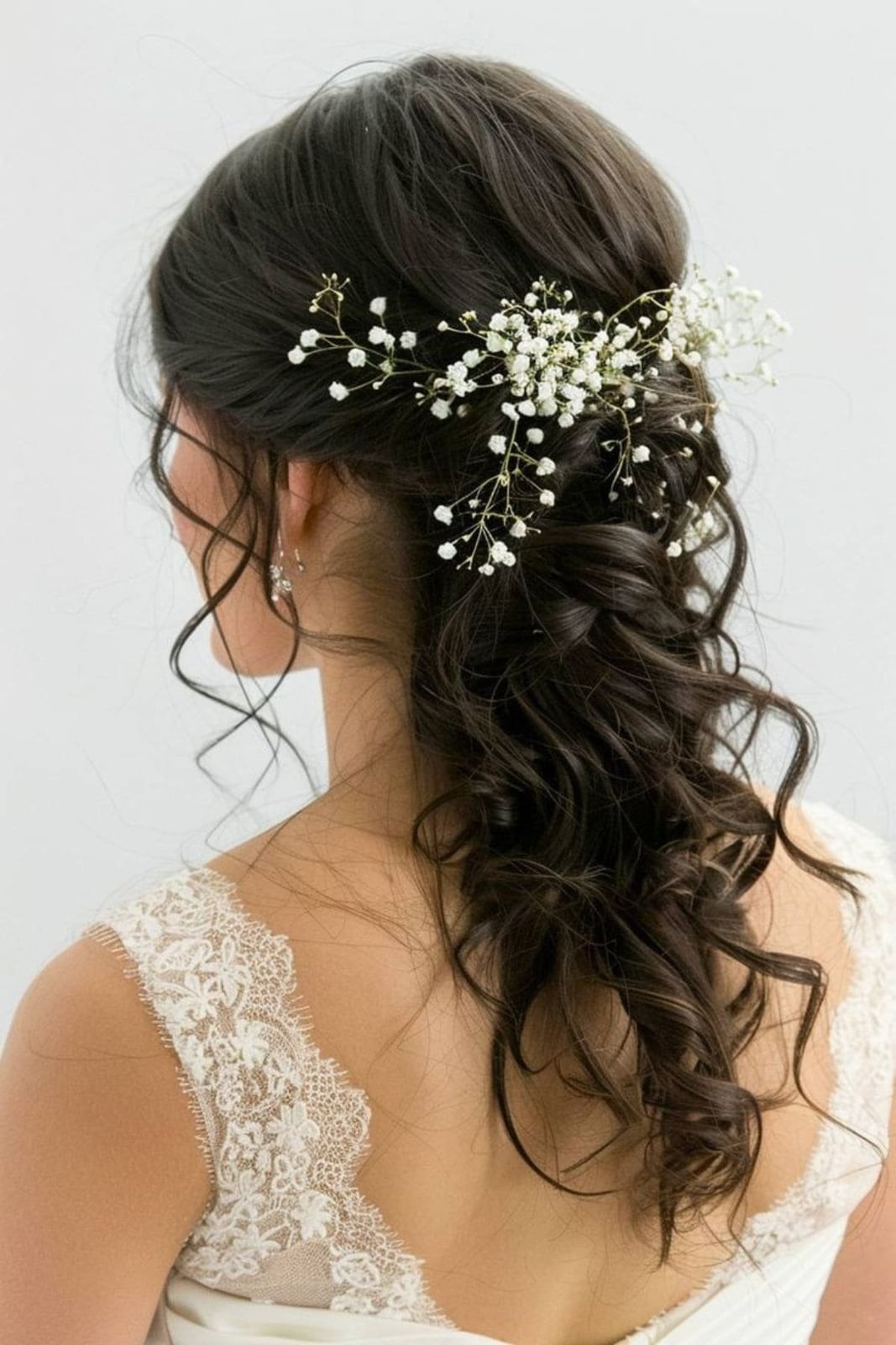 Collarbone Waves With Delicate Floral Accents Collarbone Waves With Delicate Floral Accents — Beach Wedding Hairstyles 2027