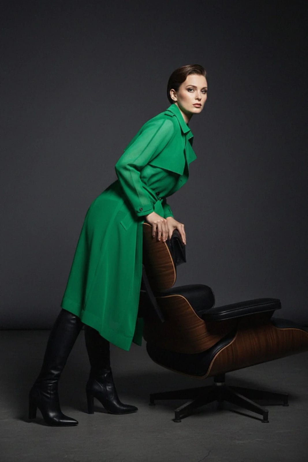 Vibrant Green Fitted Trench For Evening Vibrant Green Fitted Trench For Evening — Belted Trench Coat Outfits 2027