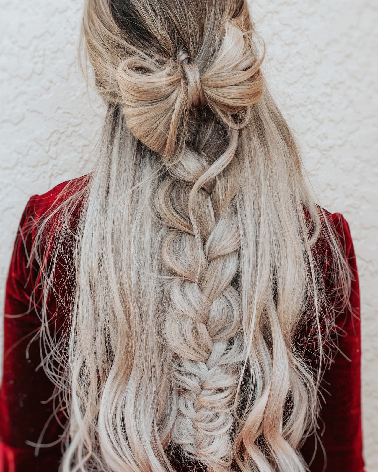Fishtail Braid With Integrated Hair Bow Detail Fishtail Braid With Integrated Hair Bow Detail — Big Hair Bow Hairstyles 2027