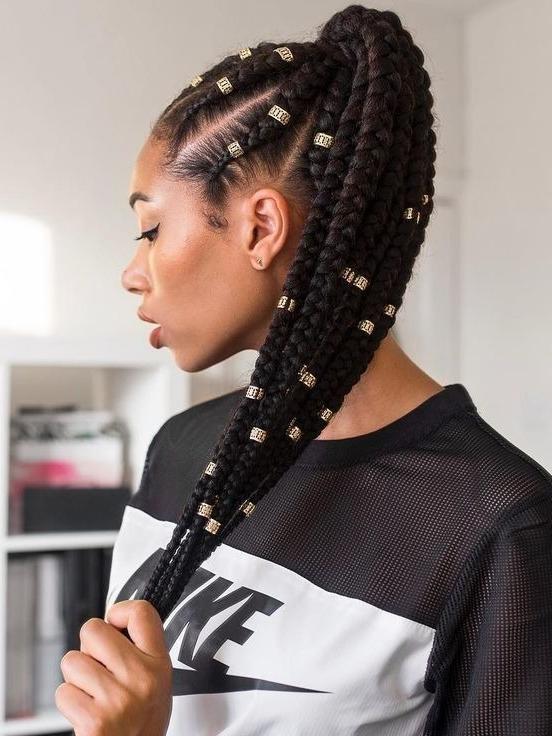 High Beaded Black Braided Ponytail High Beaded Black Braided Ponytail — Birthday Ponytail Hairstyles 2027