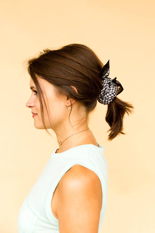 Medium Brown Low Ponytail With Bandana Medium Brown Low Ponytail With Bandana — Birthday Ponytail Hairstyles 2027
