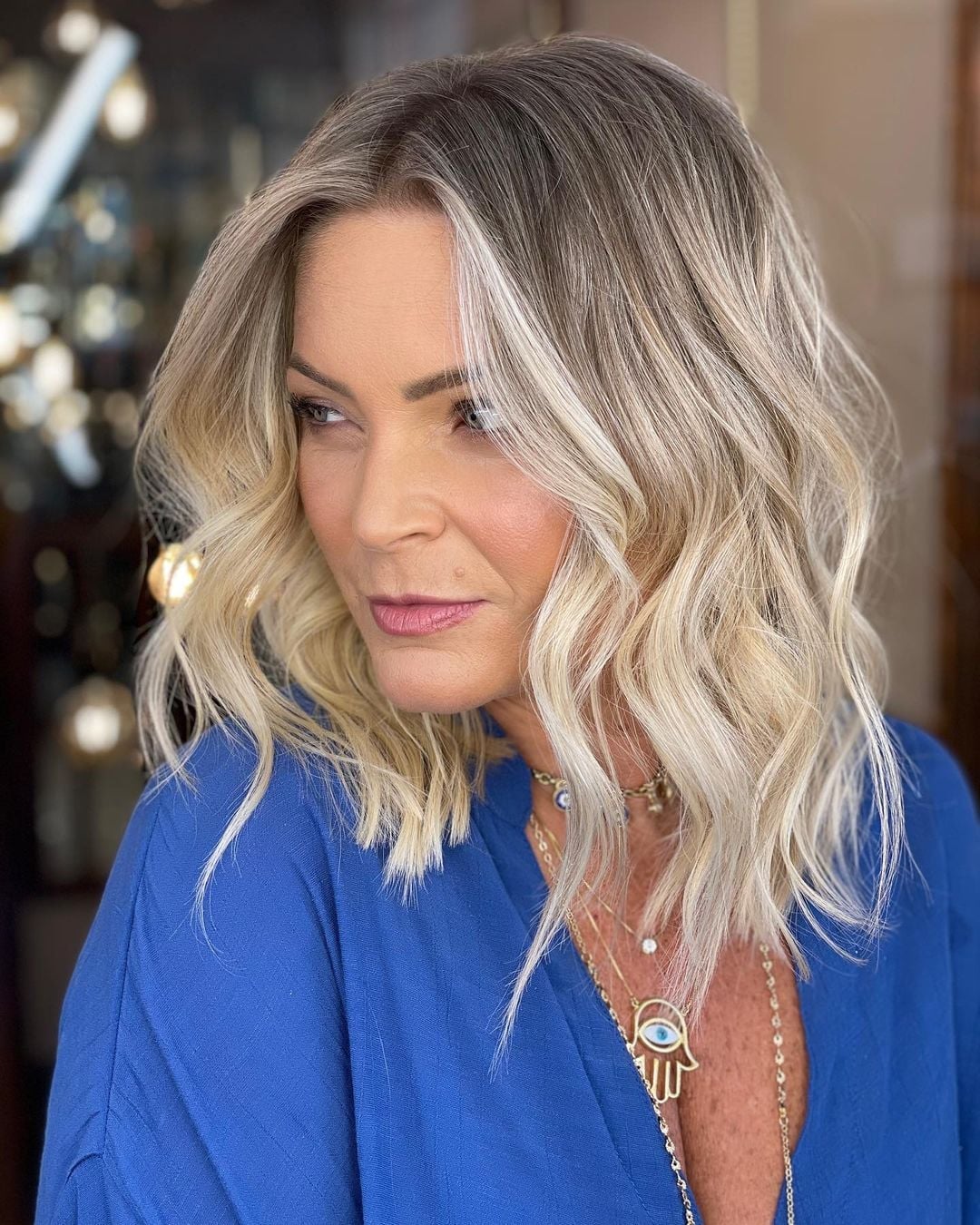 Platinum Blonde Chin Bob With Root Shadow — Blonde Hair 2027 for Women Over 60