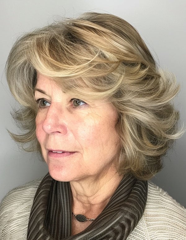 Golden Blonde Layered Bob With Volume — Blonde Hair 2027 for Women Over 60