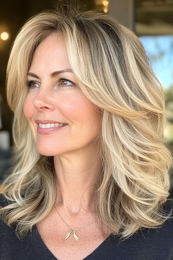 Honey Blonde Collarbone Bob With Curtain Bangs — Blonde Hair 2027 for Women Over 60