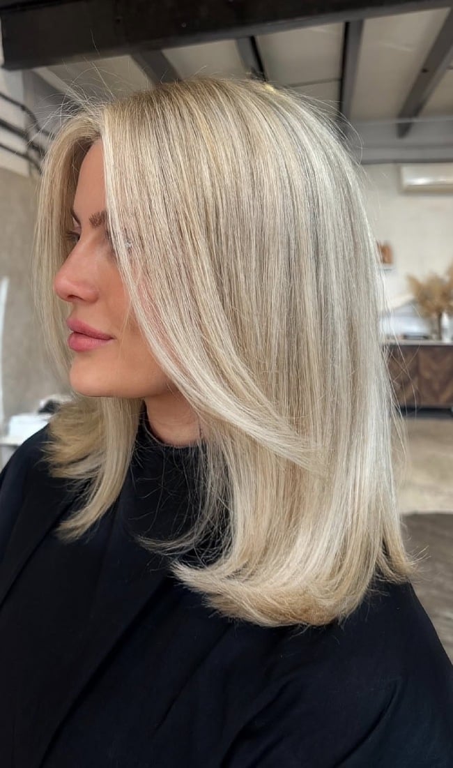 Platinum Blonde Long Bob — Blonde Straight Hair 2027