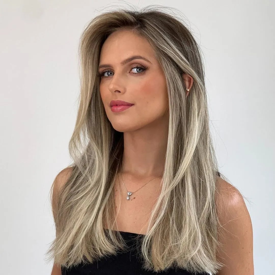 Honey Blonde Balayage Mid-Back Layers — Blonde Straight Hair 2027