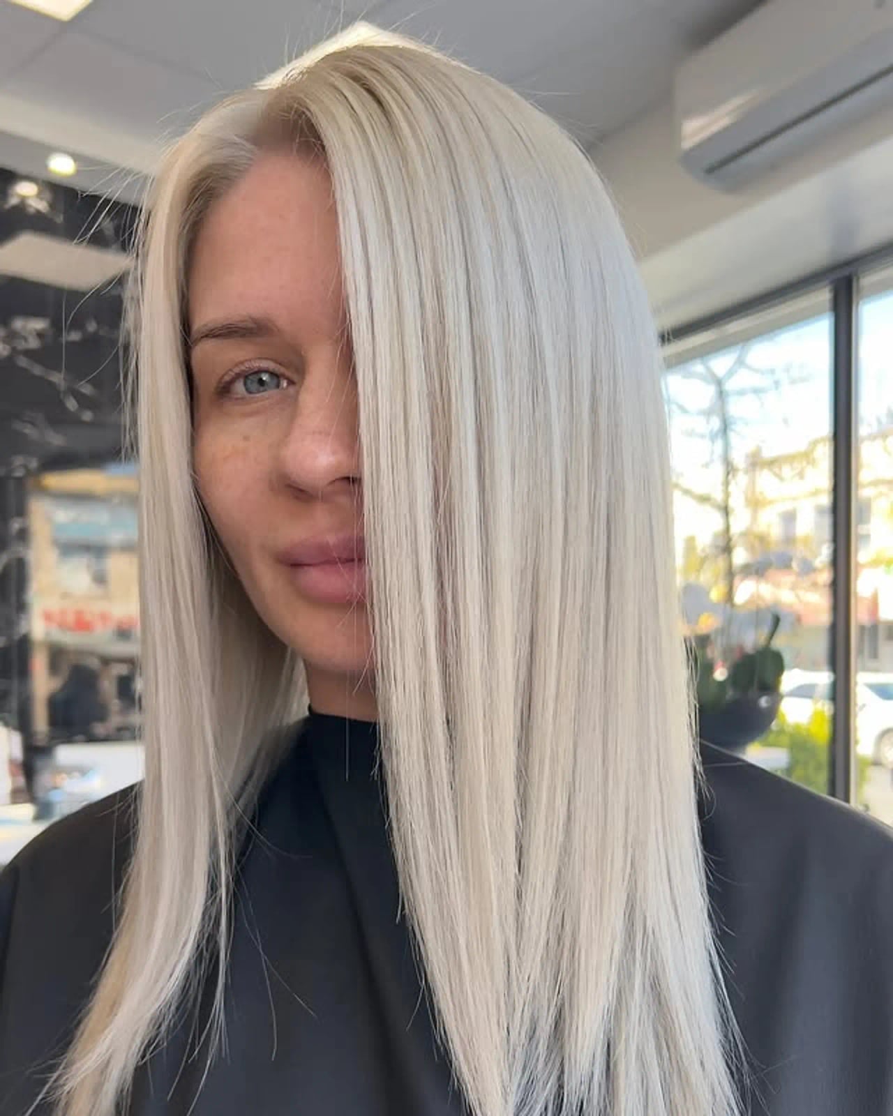 Bright Icy Blonde Mid-Back Length — Blonde Straight Hair 2027