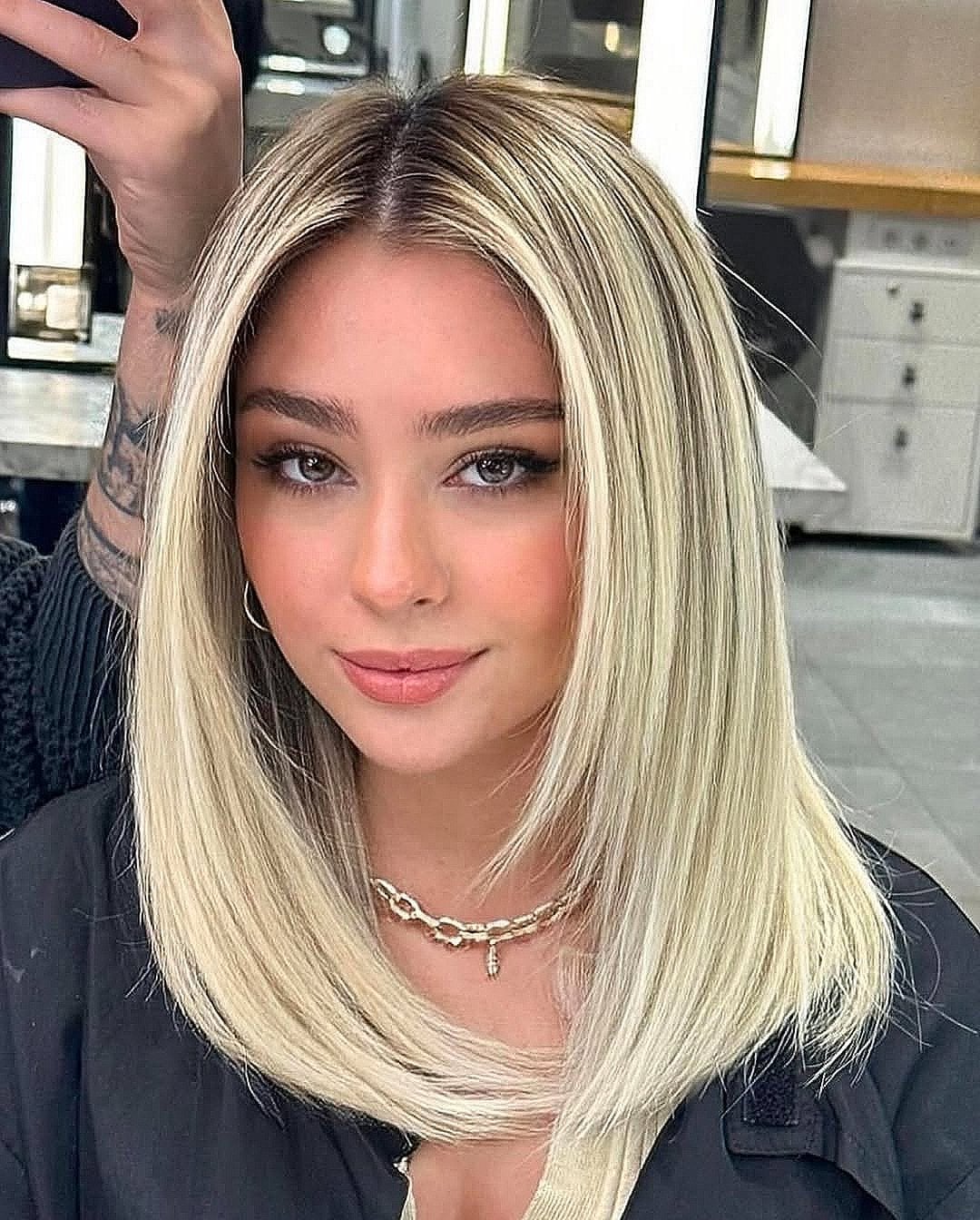 Shoulder Length Ash Blonde — Blonde Straight Hair 2027