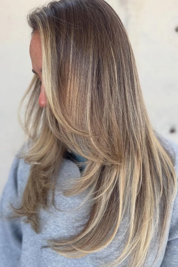 Ash Blonde Balayage Collarbone Layers — Blonde Straight Hair 2027