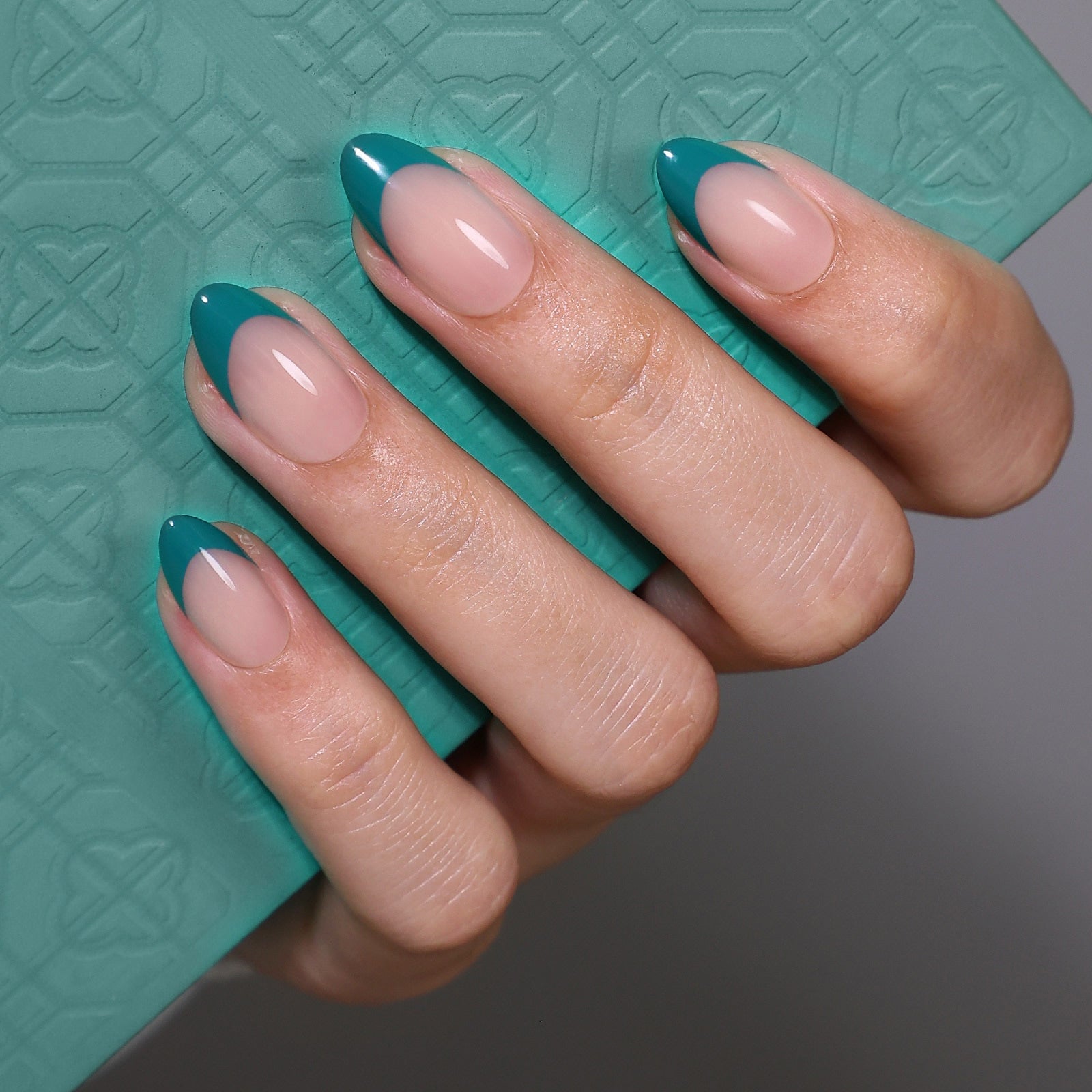 Short Square Sheer Nude Light Blue French Tip Short Square Sheer Nude Light Blue French Tip — Blue French Tip Nails 2027