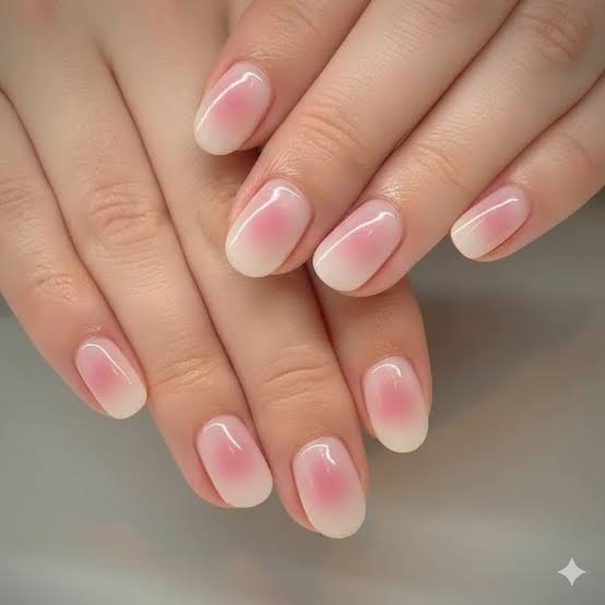 Sheer Pink to Clear Gradient Medium Oval Nails Sheer Pink to Clear Gradient Medium Oval Nails — Blush Nails 2027