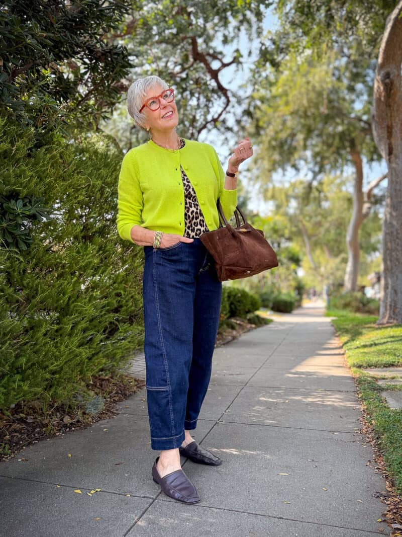 Dark blue bootcut jeans with a leopard print top Dark blue bootcut jeans with a leopard print top — Bootcut Jeans Outfits 2027 with Loafers