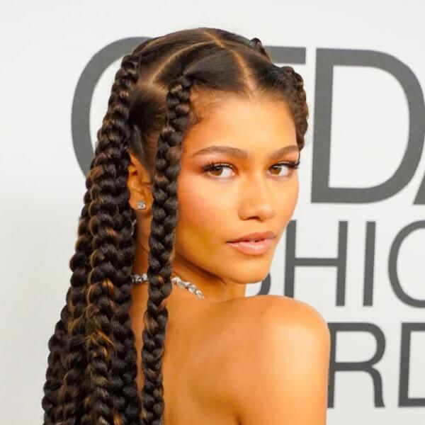 Large Dark Brown Box Braids Mid-Back Length, Thick Large Dark Brown Box Braids Mid-Back Length, Thick — Braided Hairstyles 2027 with Weave