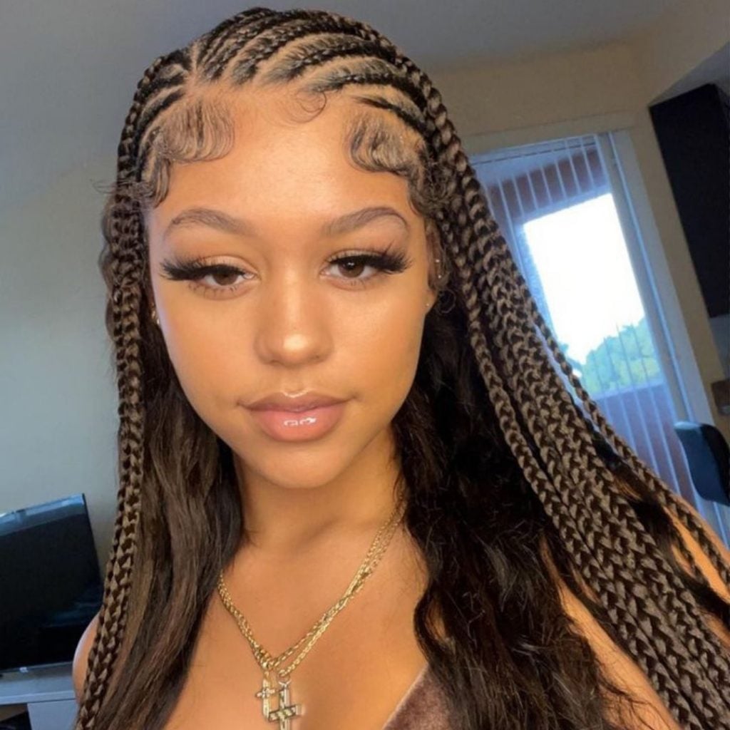 Cornrows With Long Wavy Black Braids Cornrows With Long Wavy Black Braids — Braided Hairstyles 2027 with Weave