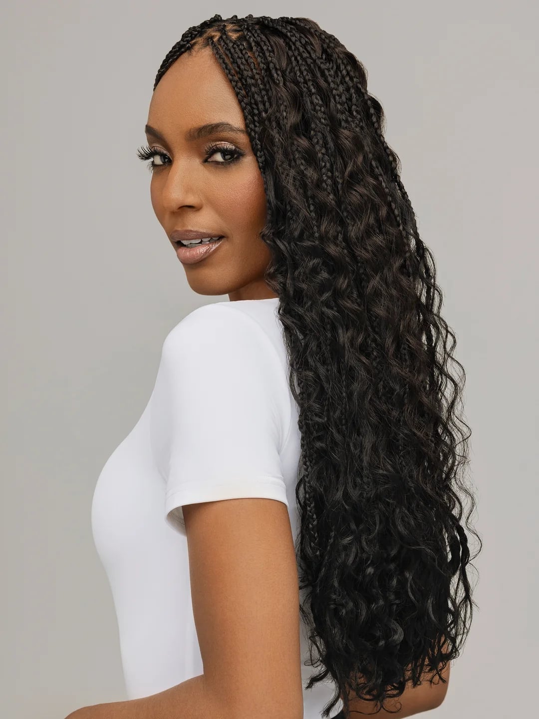 Collarbone Box Braids With Curly Ends Collarbone Box Braids With Curly Ends — Braided Hairstyles 2027 with Weave
