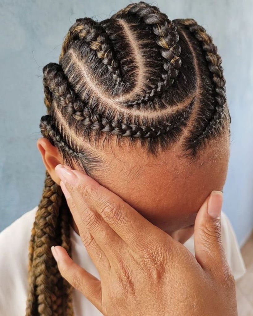 Side Part Cornrows To Shoulder Length Braids Side Part Cornrows To Shoulder Length Braids — Braided Hairstyles 2027 with Weave