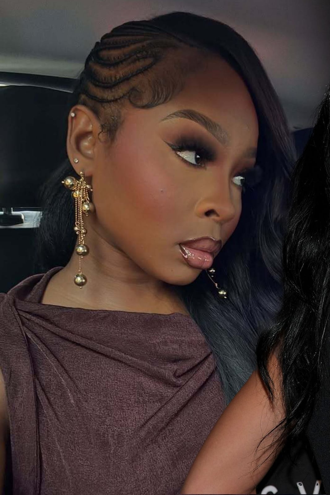 Dark Brown Side Braids With Intricate Pattern Dark Brown Side Braids With Intricate Pattern — Braided Hairstyles 2027 with Weave