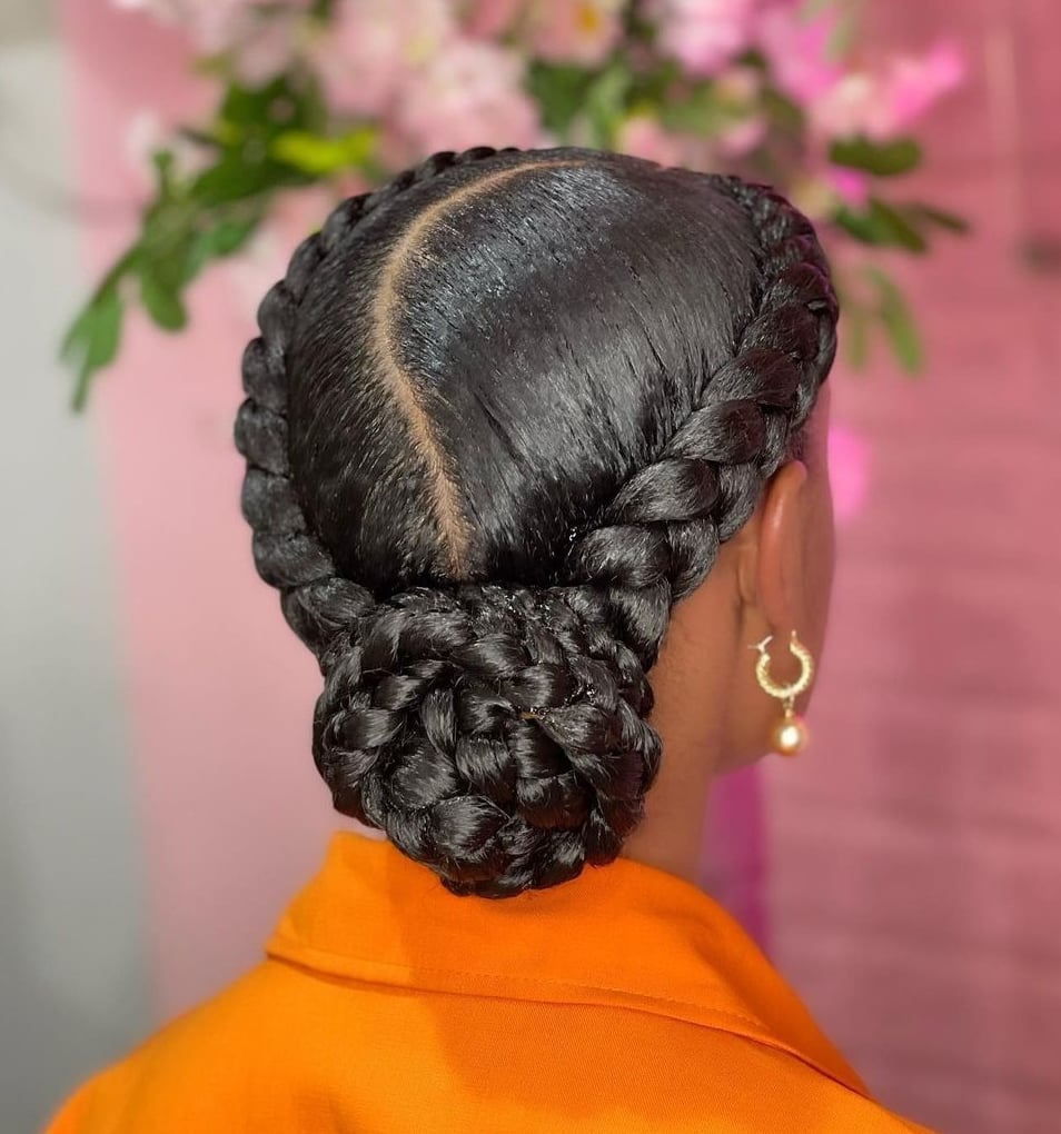 Intricate Braided Crown Low Bun — Braided Low Bun 2027
