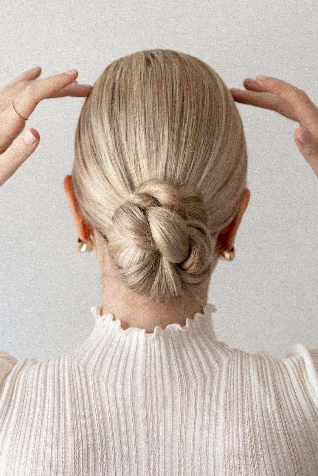 Sleek Blonde Low Bun With Intricate Knot — Braided Low Bun 2027