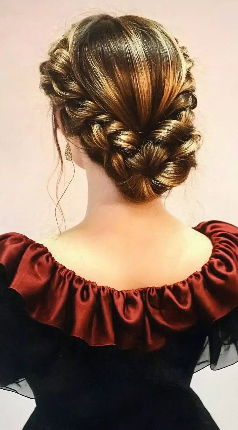 Chunky Braided Crown To Low Bun — Braided Low Bun 2027