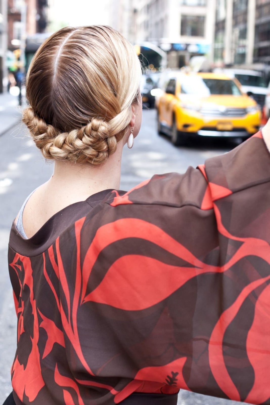 Shoulder Blonde Low Bun With Thick Braid — Braided Low Bun 2027