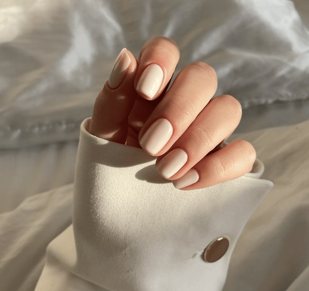Creamy Off-White Matte Short Squoval Nails Creamy Off-White Matte Short Squoval Nails — Classy Short Nails 2027