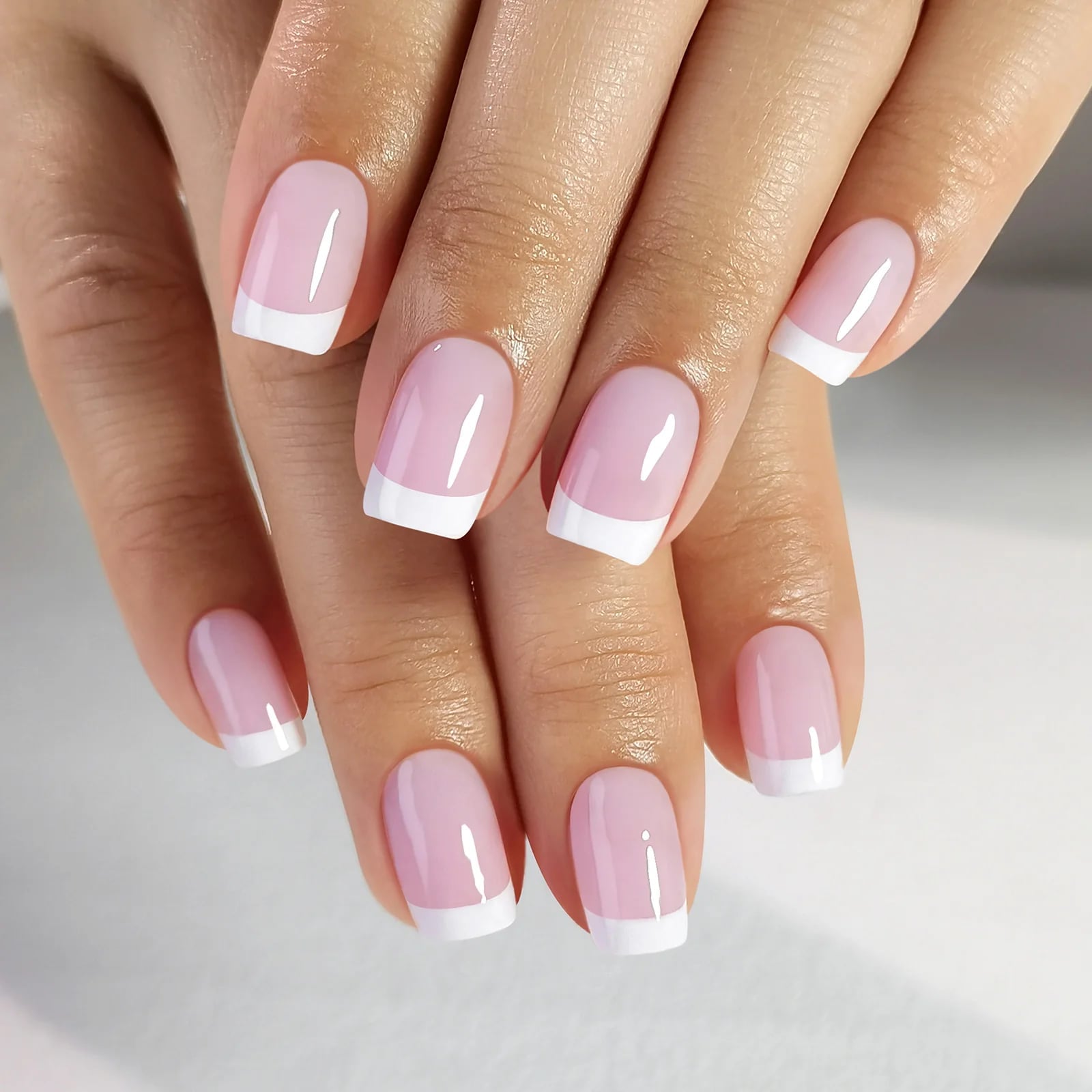 Sheer Pink Classic French Tip Short Square Nails Sheer Pink Classic French Tip Short Square Nails — Classy Short Nails 2027