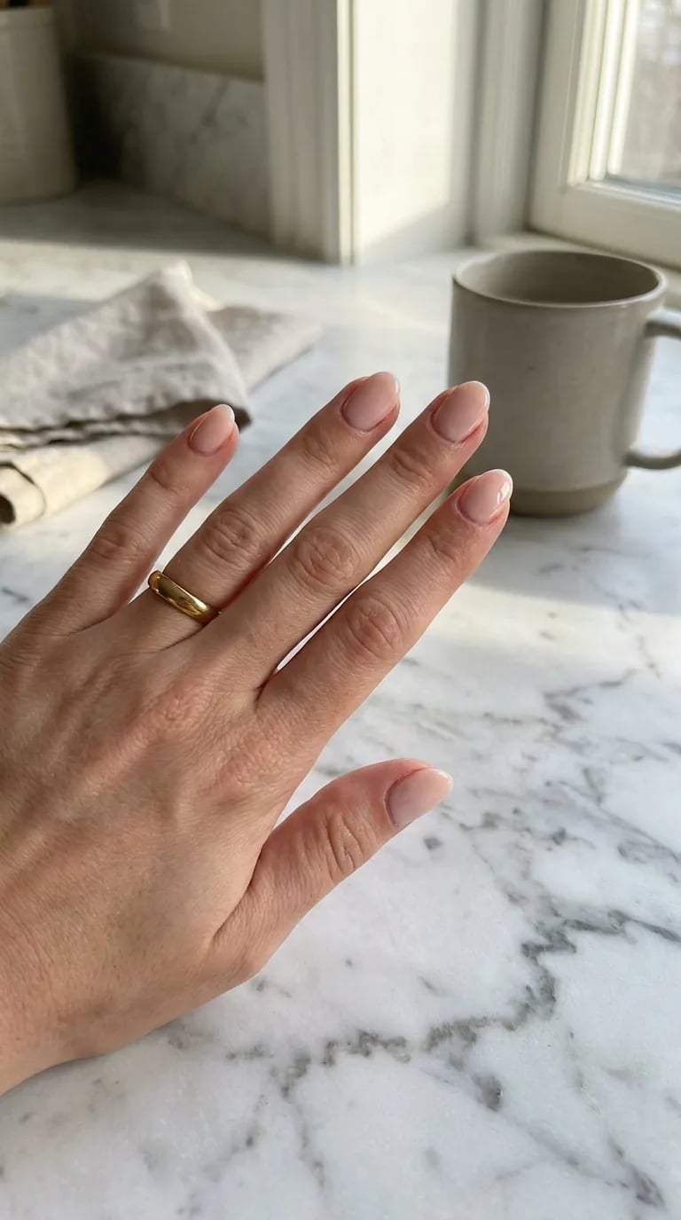 Flawless Sheer Milky Pink Short Almond Nails Flawless Sheer Milky Pink Short Almond Nails — Classy Short Nails 2027