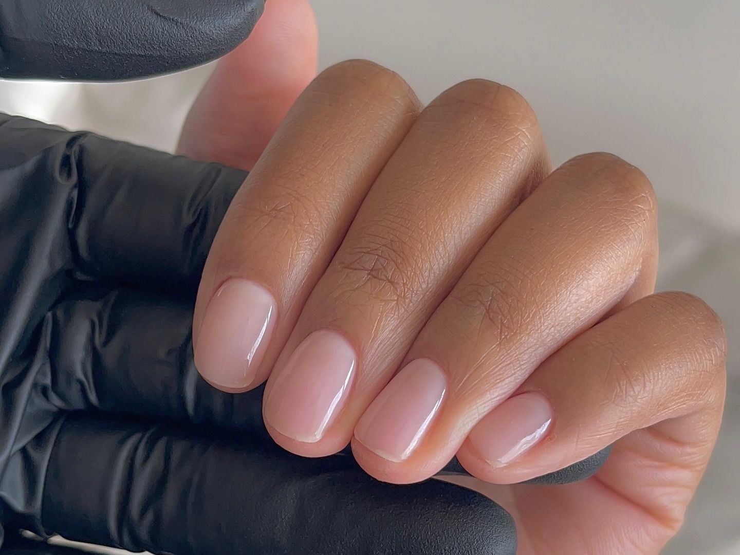Short Square Natural Sheer Milky Pink Nails, Everyday Version Short Square Natural Sheer Milky Pink Nails, Everyday Version — Clear Nails 2027