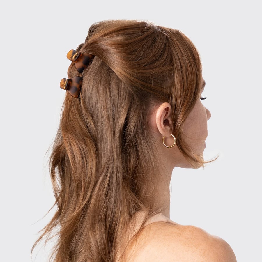 Half-Up Half-Down With Tortoise Clips Half-Up Half-Down With Tortoise Clips — Clips Easy Hairstyles 2027