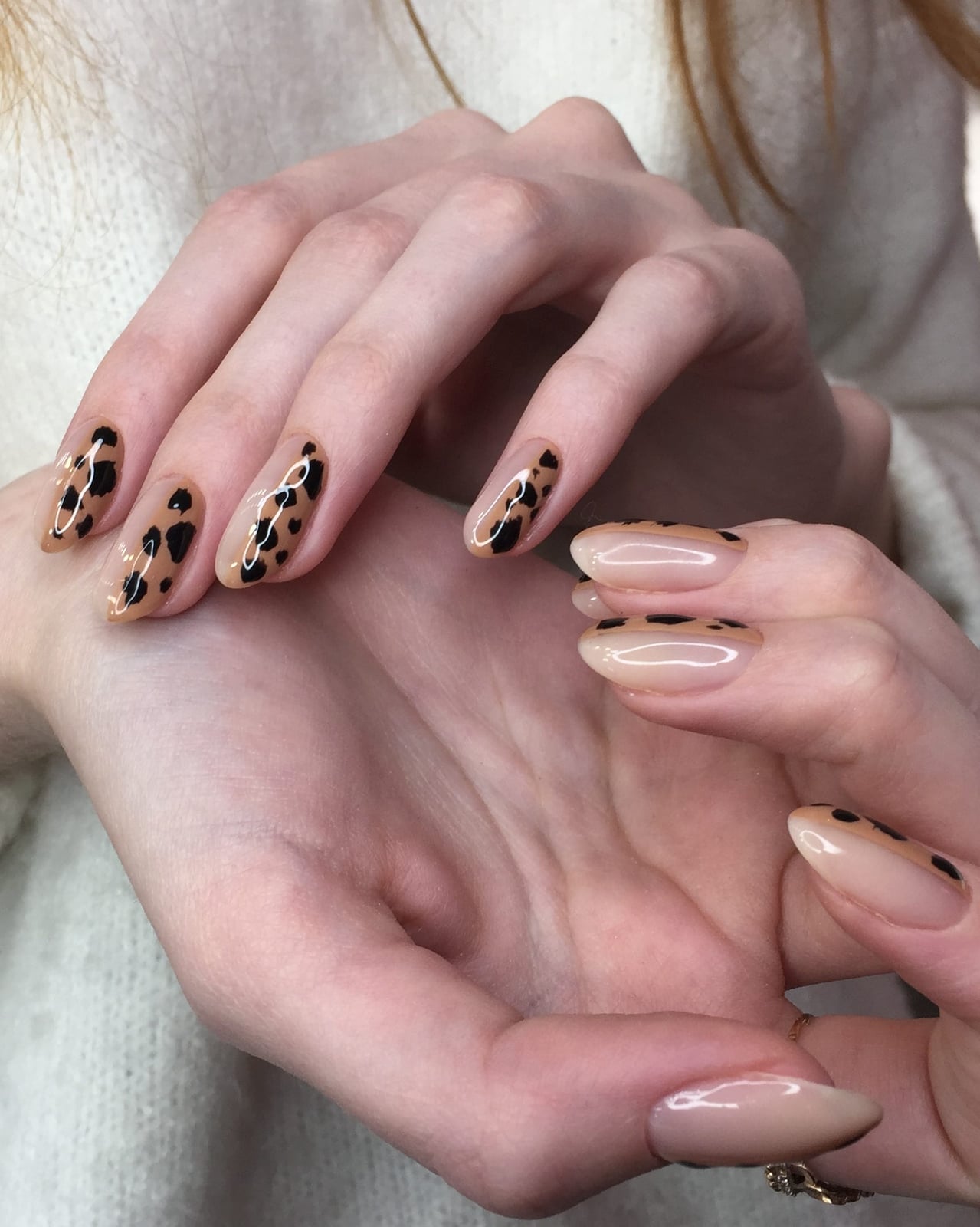 Sheer Nude Leopard Spot Accent Nails Sheer Nude Leopard Spot Accent Nails — Cocktail Party Nails 2027