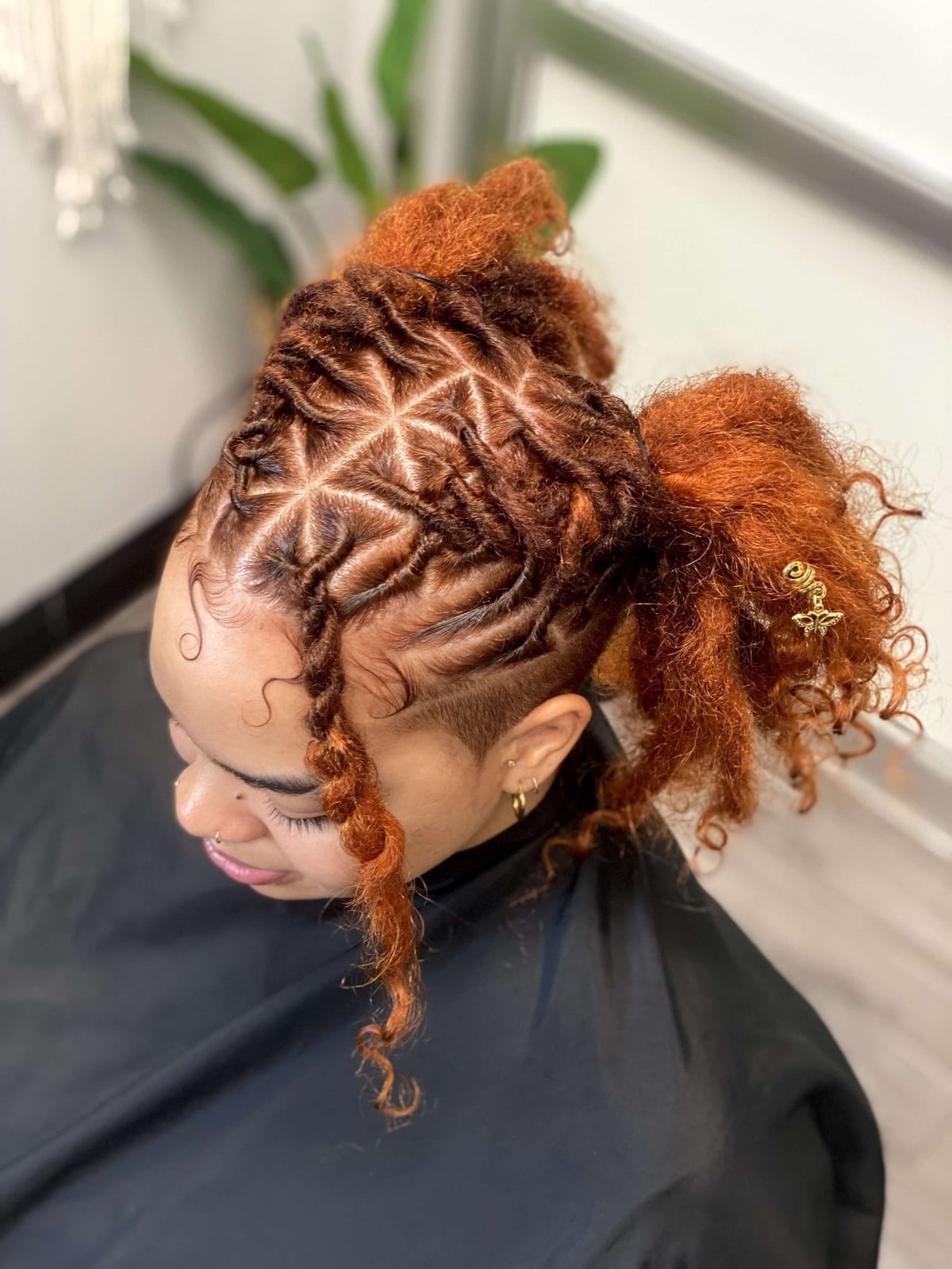 Shoulder Locs In Copper Orange Pigtails Shoulder Locs In Copper Orange Pigtails — Colored Locs 2027