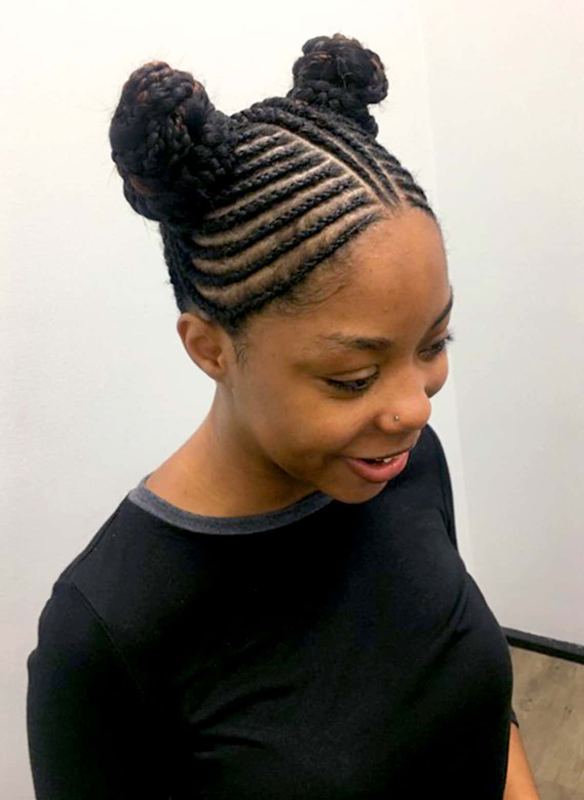 Crown Bun With Precise Cornrows — Cornrow Bun 2027