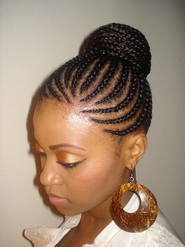 High Bun With Defined Cornrows — Cornrow Bun 2027
