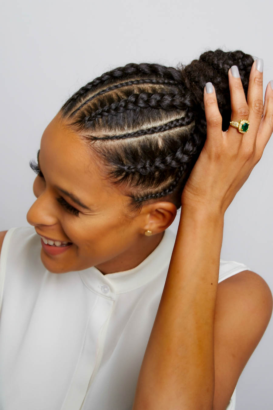 Geometric Cornrow Bun — Cornrow Bun 2027
