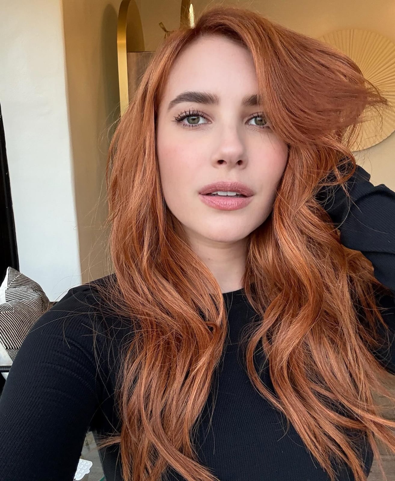 Mid-Back Flowing Waves Rich Copper With Golden Highlights Mid-Back Flowing Waves Rich Copper With Golden Highlights — Cowboy Copper Hair 2027