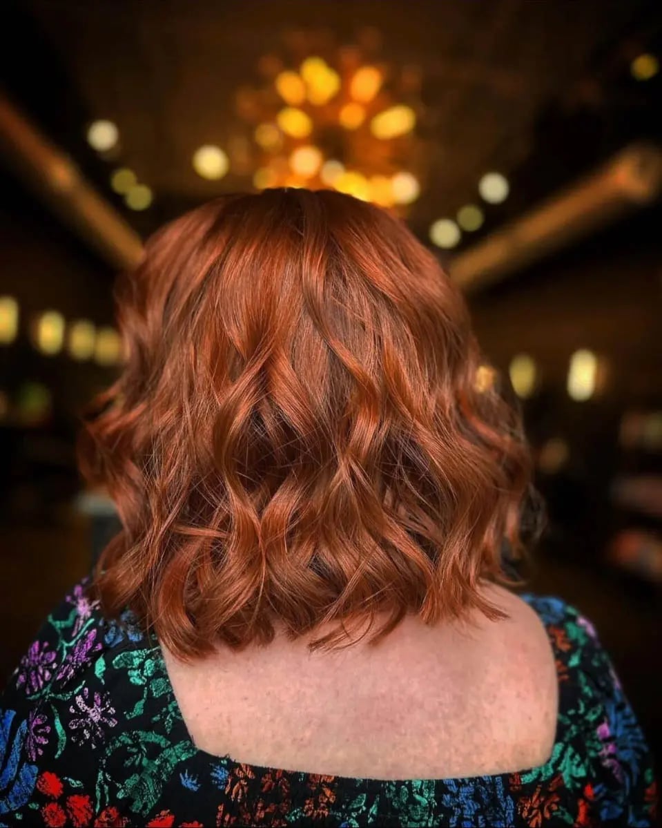 Collarbone Blunt Bob Medium Copper With Darker Undertones Collarbone Blunt Bob Medium Copper With Darker Undertones — Cowboy Copper Hair 2027