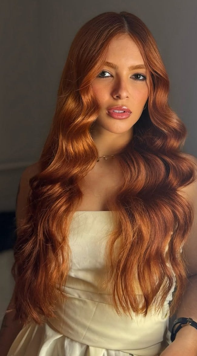 Hollywood Waves Mid-Back Spicy Cowboy Copper Hollywood Waves Mid-Back Spicy Cowboy Copper — Cowboy Copper Hair 2027