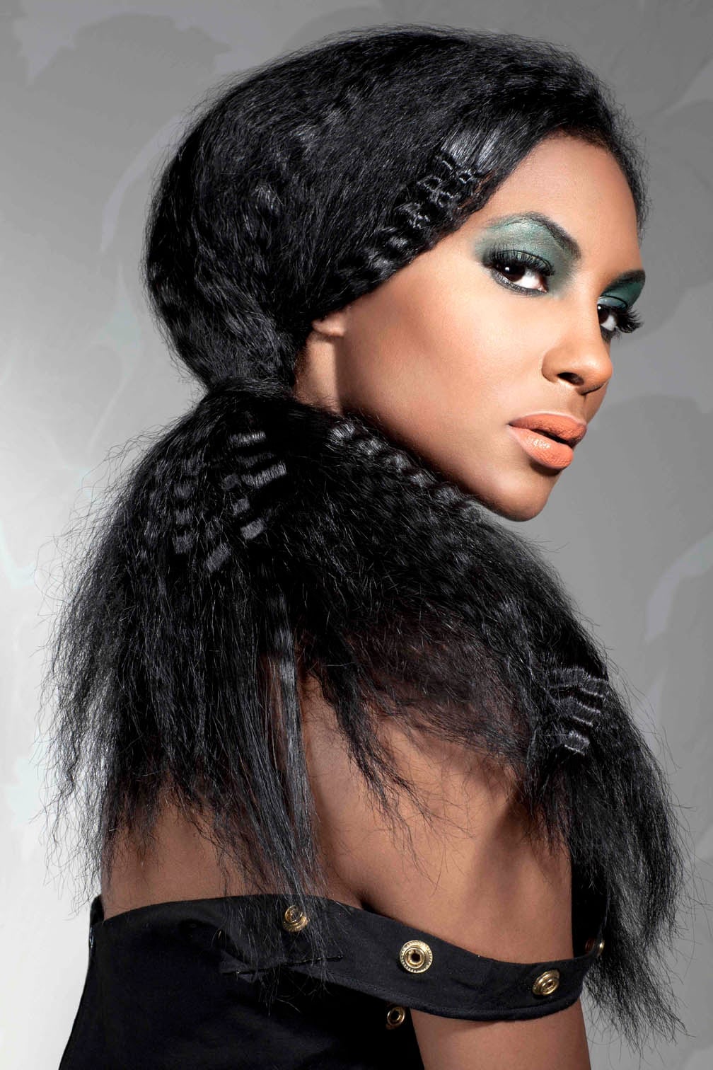 Slicked Back Black Ponytail Crimp Slicked Back Black Ponytail Crimp — Crimped Hair 2027
