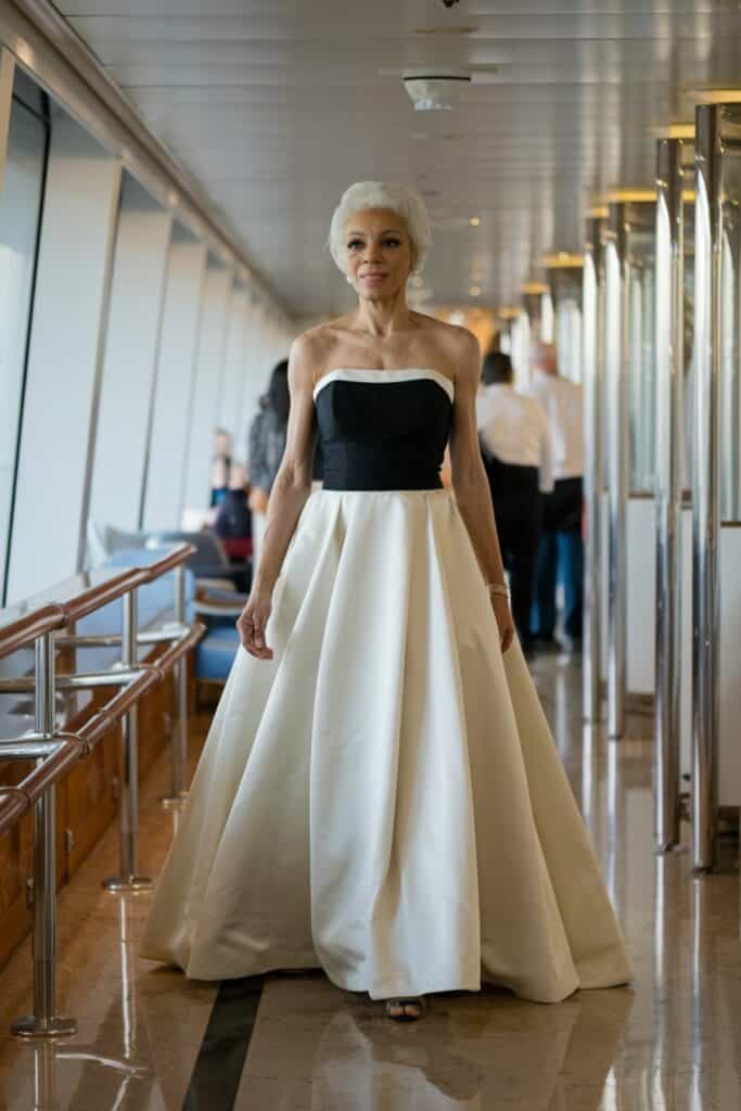 Two-Tone Strapless Gown With Full Skirt Two-Tone Strapless Gown With Full Skirt — Cruise Formal Night Outfits 2027